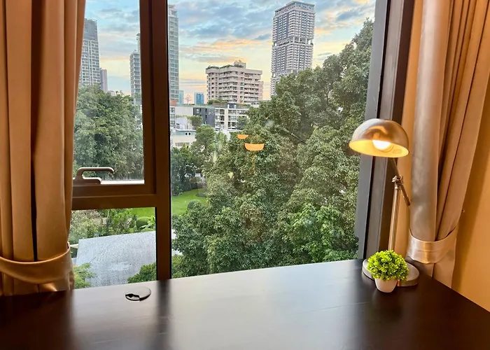 Cozy Spacious 1br 3pax Gardenview, 700m Bts Thonglo, Samitivej, Skv49, Fast Wifi *