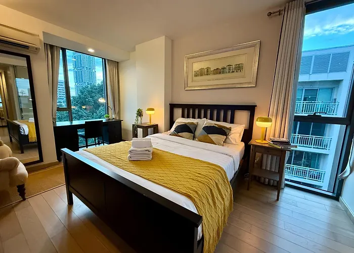 Cozy Spacious 1br 3pax Gardenview, 700m Bts Thonglo, Samitivej, Skv49, Fast Wifi