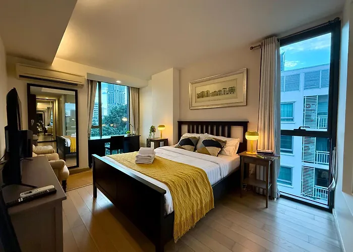 Cozy Spacious 1br 3pax Gardenview, 700m Bts Thonglo, Samitivej, Skv49, Fast Wifi * バンコク都