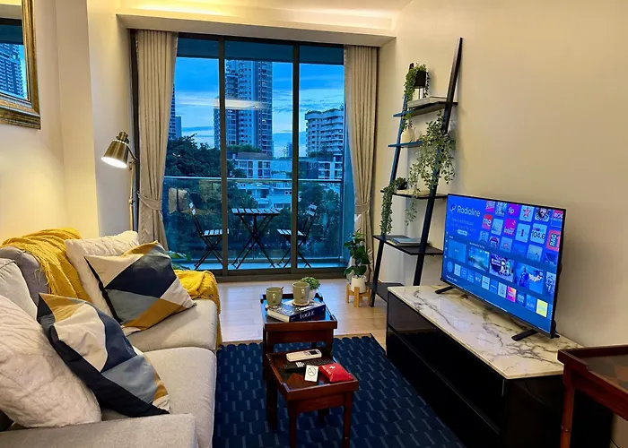 Cozy Spacious 1br 3pax Gardenview, 700m Bts Thonglo, Samitivej, Skv49, Fast Wifi アパート *