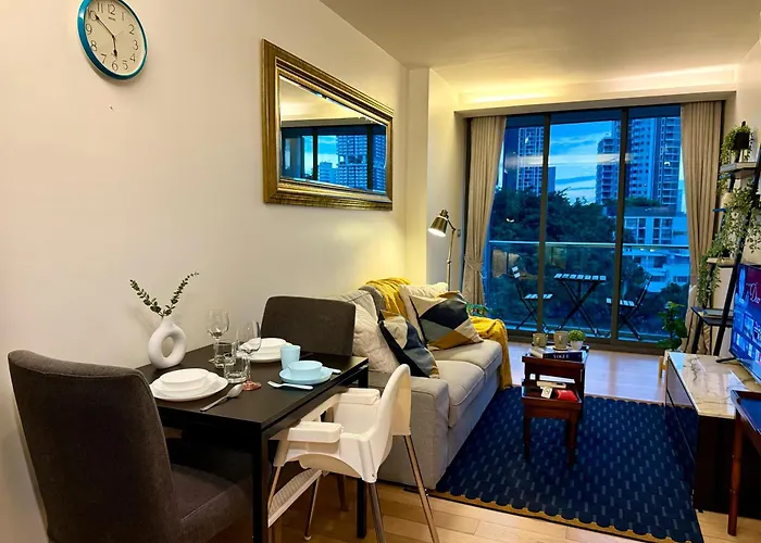 Cozy Spacious 1br 3pax Gardenview, 700m Bts Thonglo, Samitivej, Skv49, Fast Wifi * バンコク都