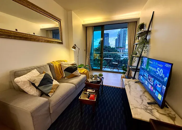 Cozy Spacious 1br 3pax Gardenview, 700m Bts Thonglo, Samitivej, Skv49, Fast Wifi * バンコク都